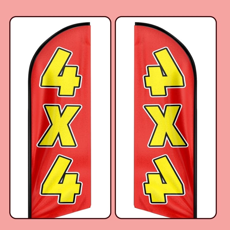 11FT 4X4 Advertising Swooper Flag Fit 15FT Flagpole (Flagpole Not Included 4.3)