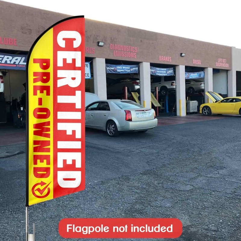 11FT Certified Pre - Owned Advertising Swooper Flag Fit 15FT Flagpole (Flagpole Not Included 4.3)