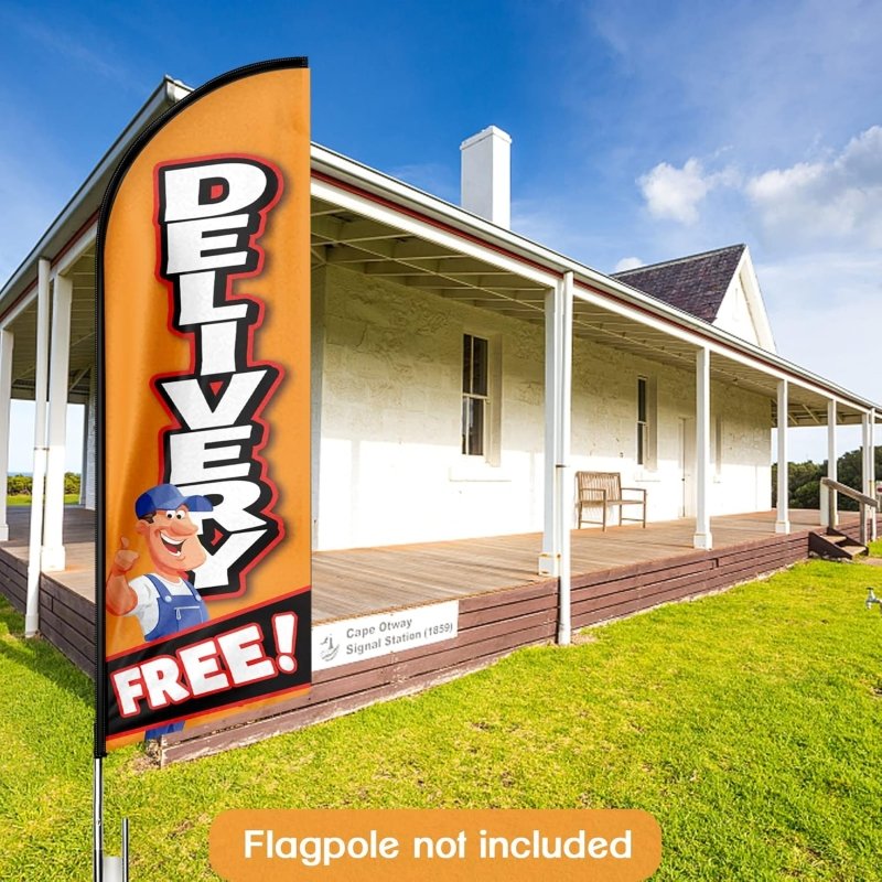 11FT Delivery Advertising Swooper Flag Fit 15FT Flagpole (Flagpole Not Included 4.3)