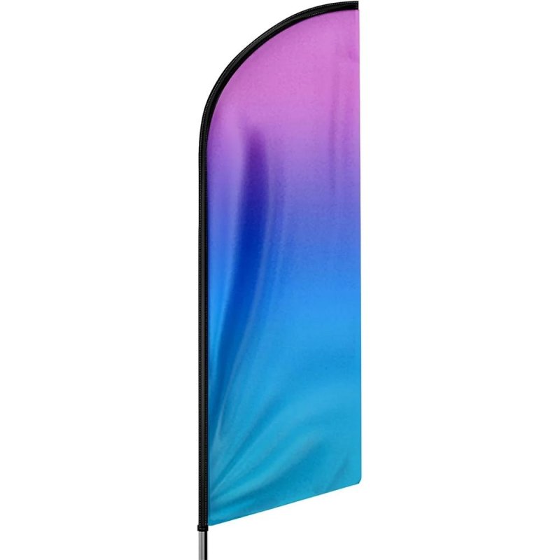 11FT Gradient Purple&Blue Advertising Swooper Flag Fit 15FT Flagpole(Flagpole Not Included 4.3)