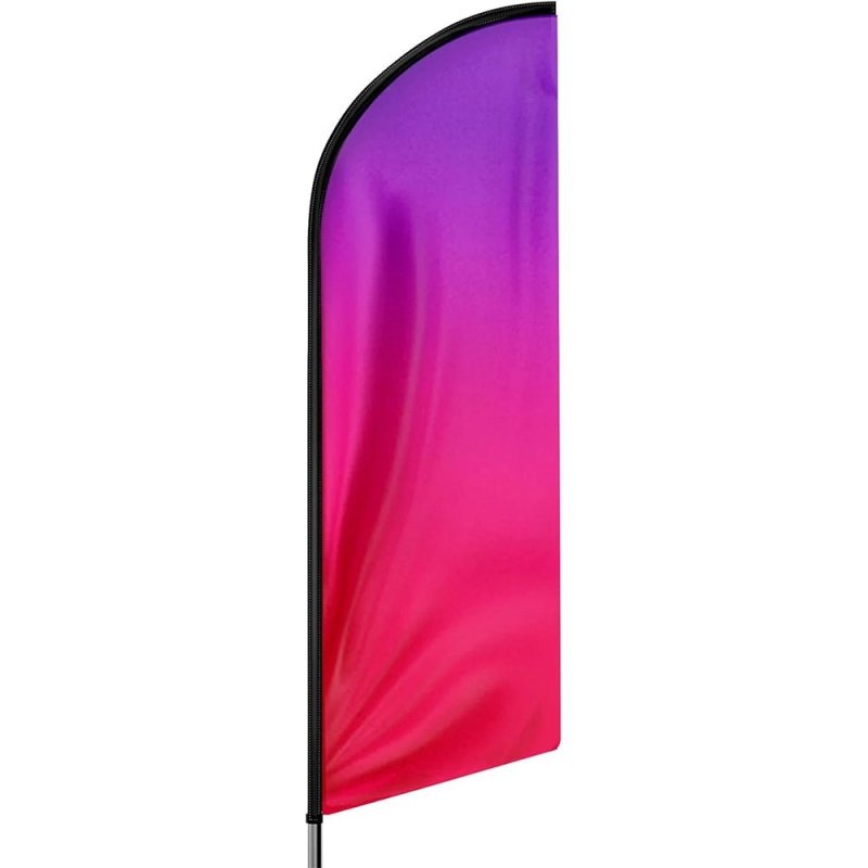 11FT Gradient Purple&Rose Advertising Swooper Flag Fit 15FT Flagpole(Flagpole Not Included 4.3)