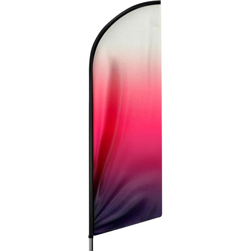 11FT Gradient White&Pink Advertising Swooper Flag Fit 15FT Flagpole(Flagpole Not Included 4.3)