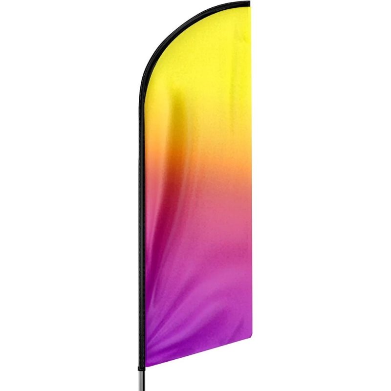 11FT Gradient Yellow & Purple Advertising Swooper Flag Fit 15FT Flagpole(Flagpole Not Included 4.3)