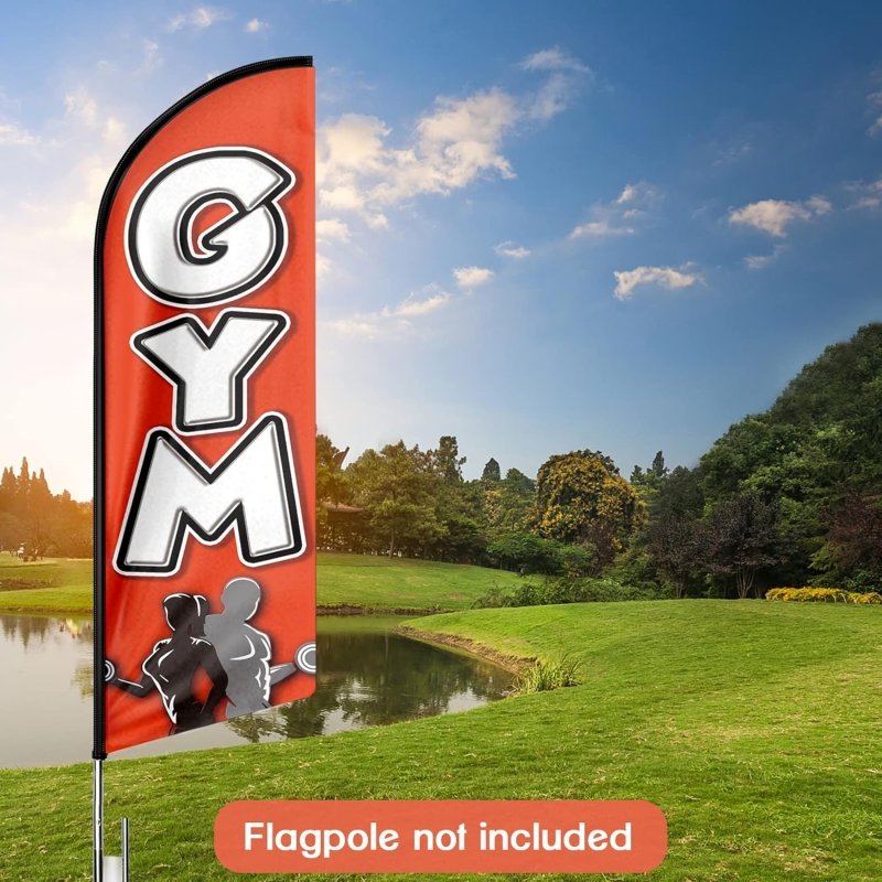 11FT Gymnascio Advertising Swooper Flag Fit 15FT Flagpole(Flagpole Not Included 4.3)