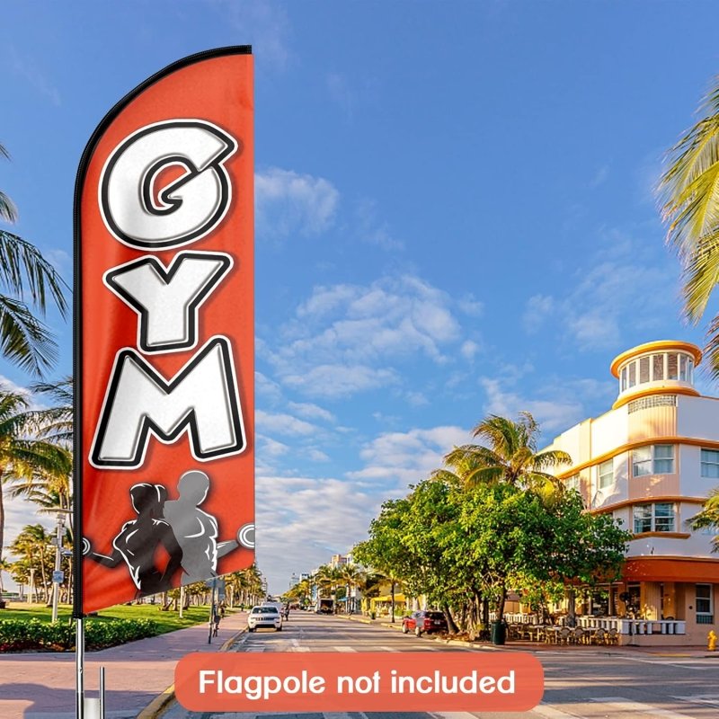 11FT Gymnascio Advertising Swooper Flag Fit 15FT Flagpole(Flagpole Not Included 4.3)