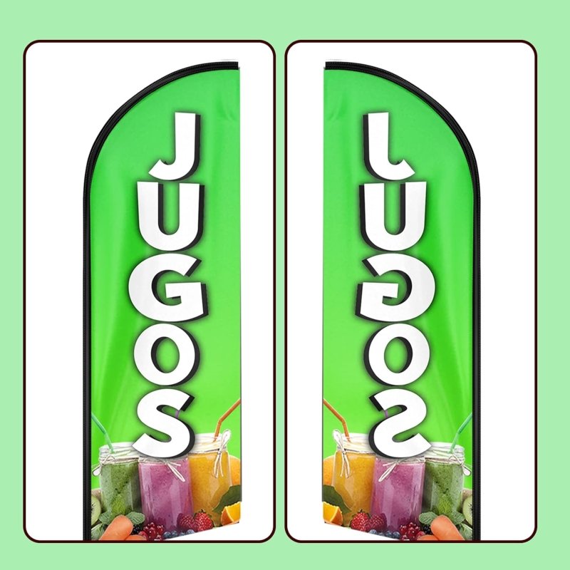 11FT Jugos Advertising Swooper Flag Fit 15FT Flagpole(Flagpole Not Included 4.3)