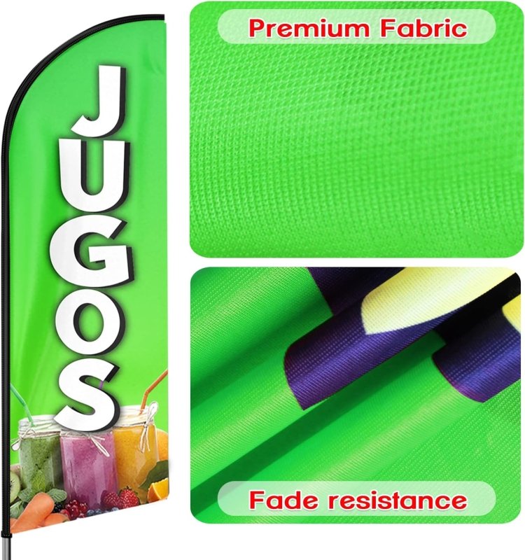 11FT Jugos Advertising Swooper Flag Fit 15FT Flagpole(Flagpole Not Included 4.3)