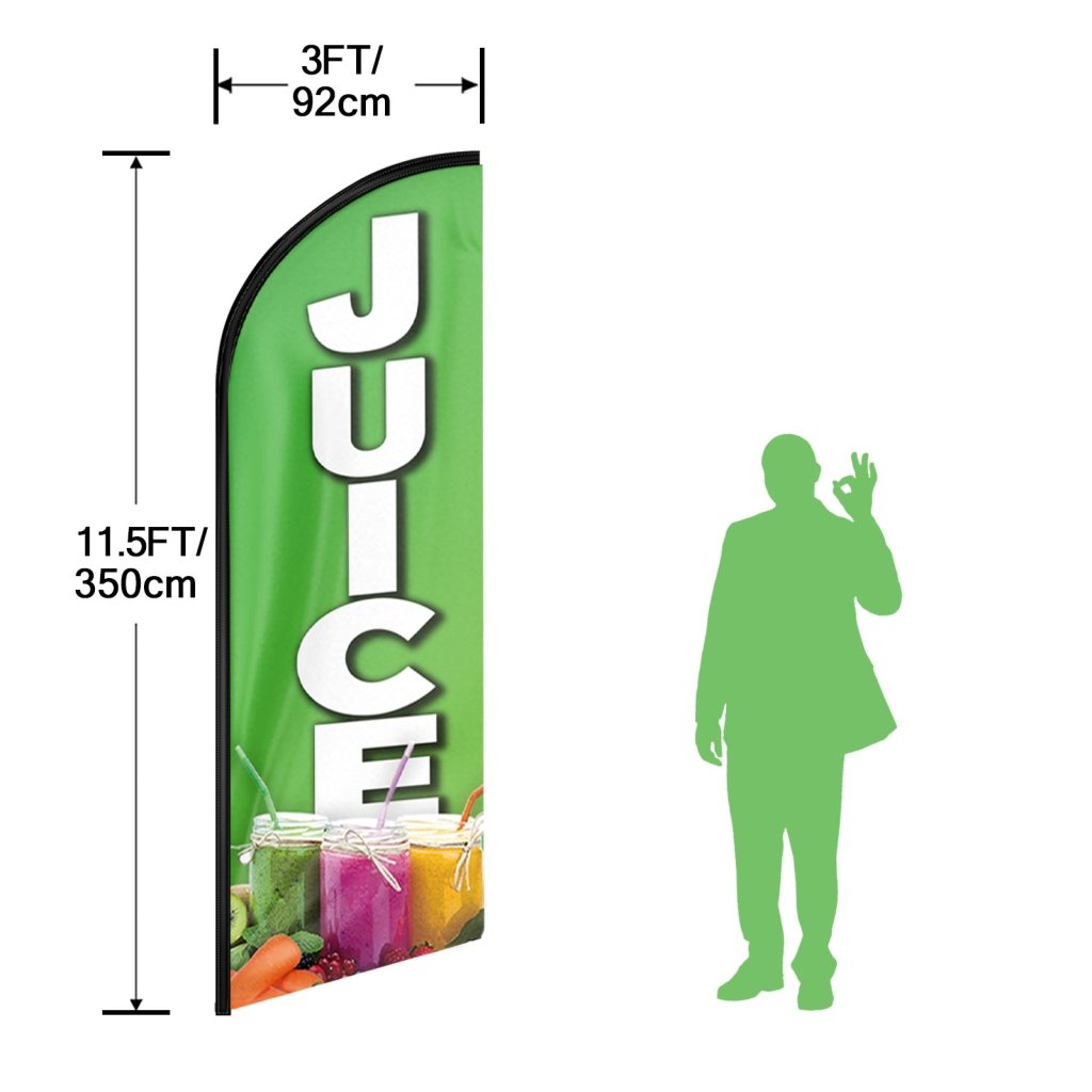 11FT Juice Swooper Flag Fit 15FT Flagpole(Flagpole Not Included 4.3)