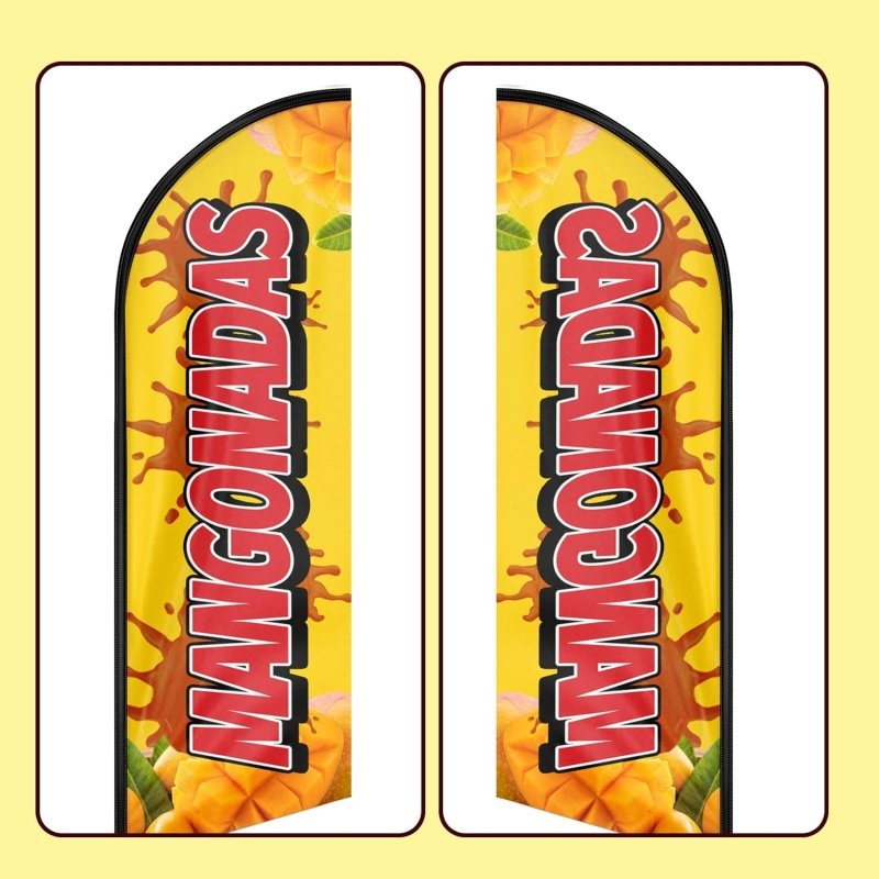 11FT Mangonadas Advertising Swooper Flag Fit 15FT Flagpole(Flagpole Not Included 4.3)