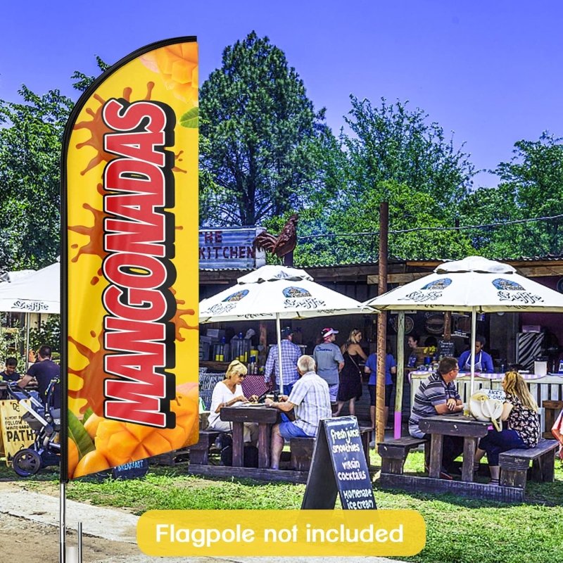 11FT Mangonadas Advertising Swooper Flag Fit 15FT Flagpole(Flagpole Not Included 4.3)