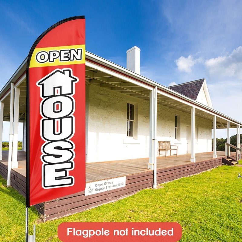 11FT Open House Advertising Swooper Flag Fit 15FT Flagpole (Flagpole Not Included 4.3)