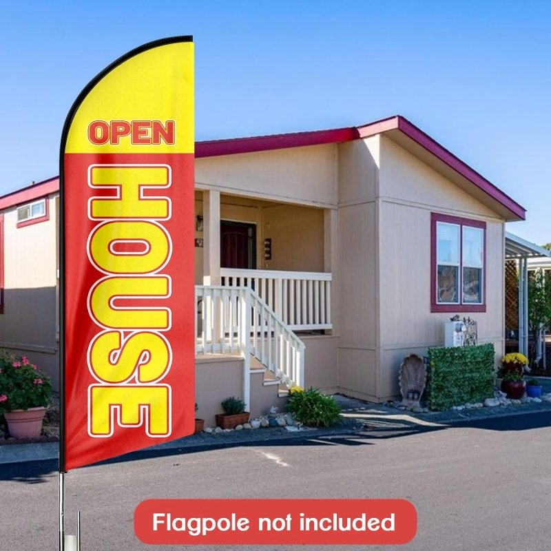 11FT Open House Advertising Swooper Flag Fit 15FT Flagpole (Flagpole Not Included 4.3)