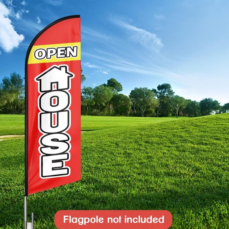 11FT Open House Advertising Swooper Flag Fit 15FT Flagpole (Flagpole Not Included 4.3)