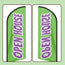 11FT Open House green Advertising Swooper Flag Fit 15FT Flagpole (Flagpole Not Included 4.3)