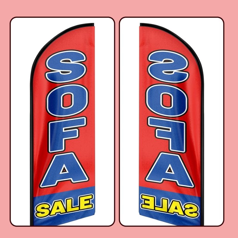 11FT Sofa Sale Advertising Swooper Flag Fit 15FT Flagpole (Flagpole Not Included 4.3)