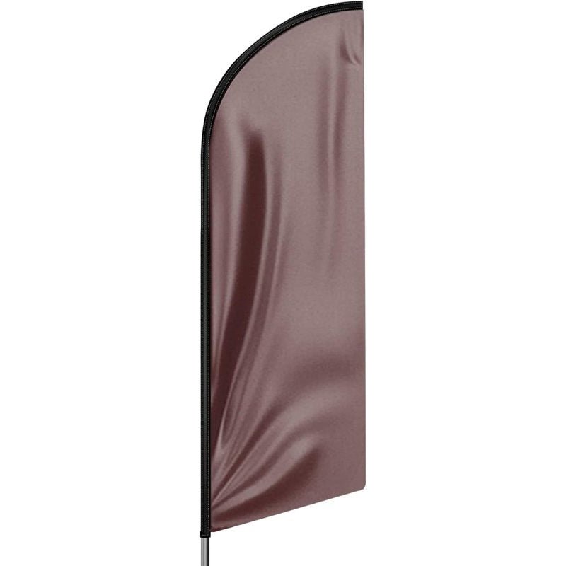 11FT Solid Brown Advertising Swooper Flag Fit 15FT Flagpole(Flagpole Not Included 4.3)