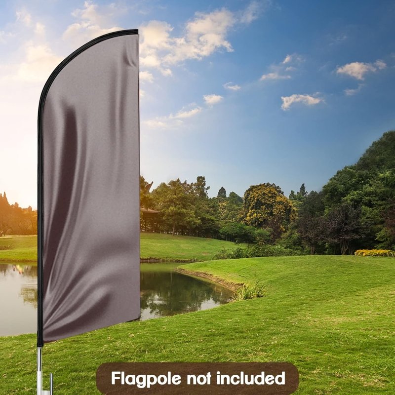 11FT Solid Brown Advertising Swooper Flag Fit 15FT Flagpole(Flagpole Not Included 4.3)