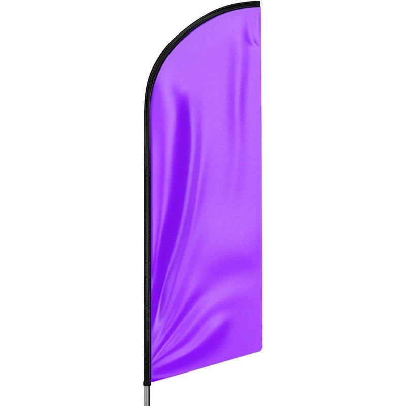 11FT Solid Deep Purple Advertising Swooper Flag Fit 15FT Flagpole(Flagpole Not Included 4.3)