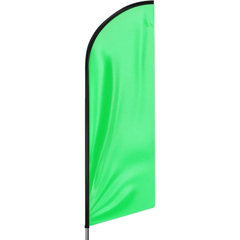 11FT Solid Green Advertising Swooper Flag Fit 15FT Flagpole(Flagpole Not Included 4.3)