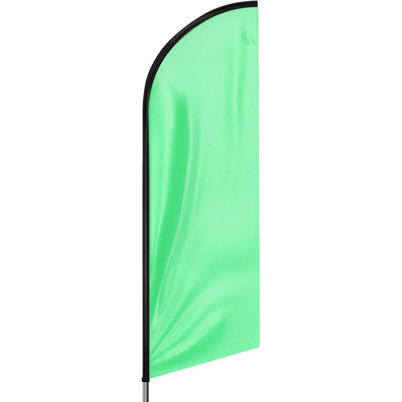 11FT Solid Light Green Advertising Swooper Flag Fit 15FT Flagpole(Flagpole Not Included 4.3)