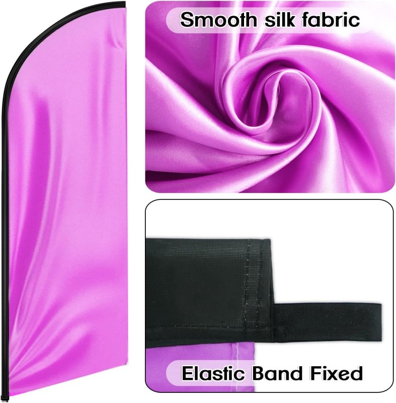 11FT Solid Pink Purple Advertising Swooper Flag Fit 15FT Flagpole(Flagpole Not Included 4.3)