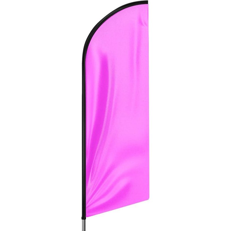 11FT Solid Pink Purple Advertising Swooper Flag Fit 15FT Flagpole(Flagpole Not Included 4.3)