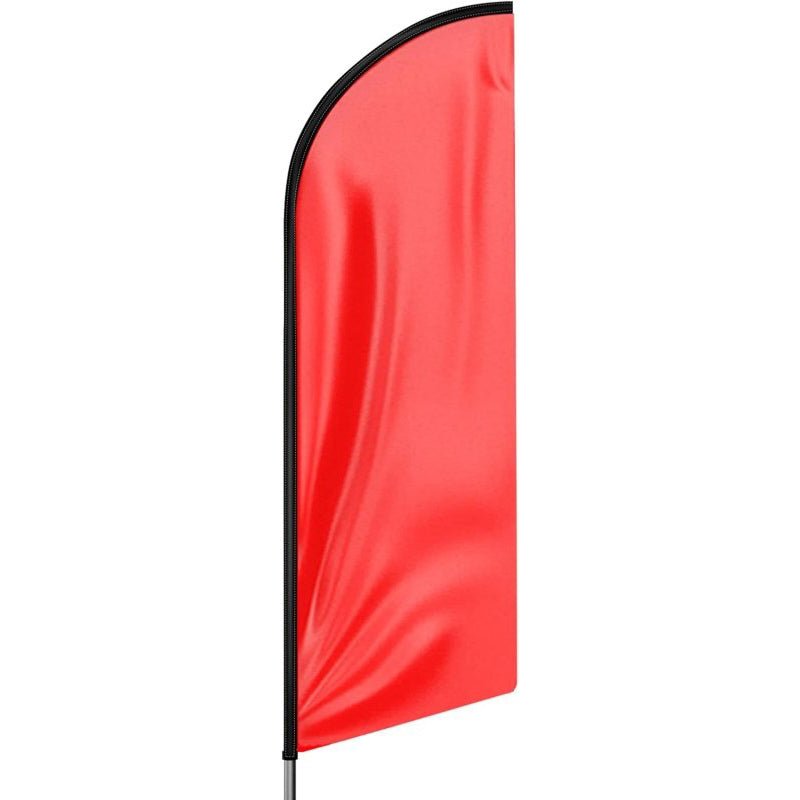 11FT Solid Red Advertising Swooper Flag Fit 15FT Flagpole(Flagpole Not Included 4.3)