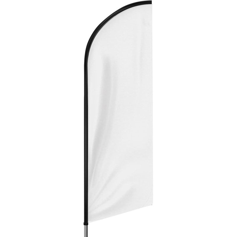 11FT Solid White Advertising Swooper Flag Fit 15FT Flagpole(Flagpole Not Included 4.3)