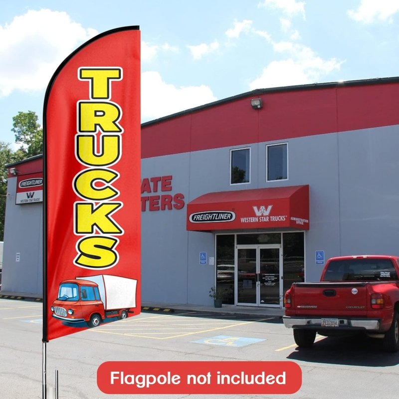 11FT Trucks Advertising Swooper Flag Fit 15FT Flagpole(Flagpole Not Included 4.3)