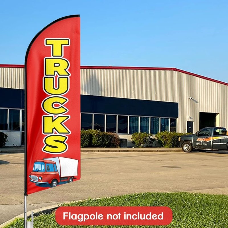 11FT Trucks Advertising Swooper Flag Fit 15FT Flagpole(Flagpole Not Included 4.3)