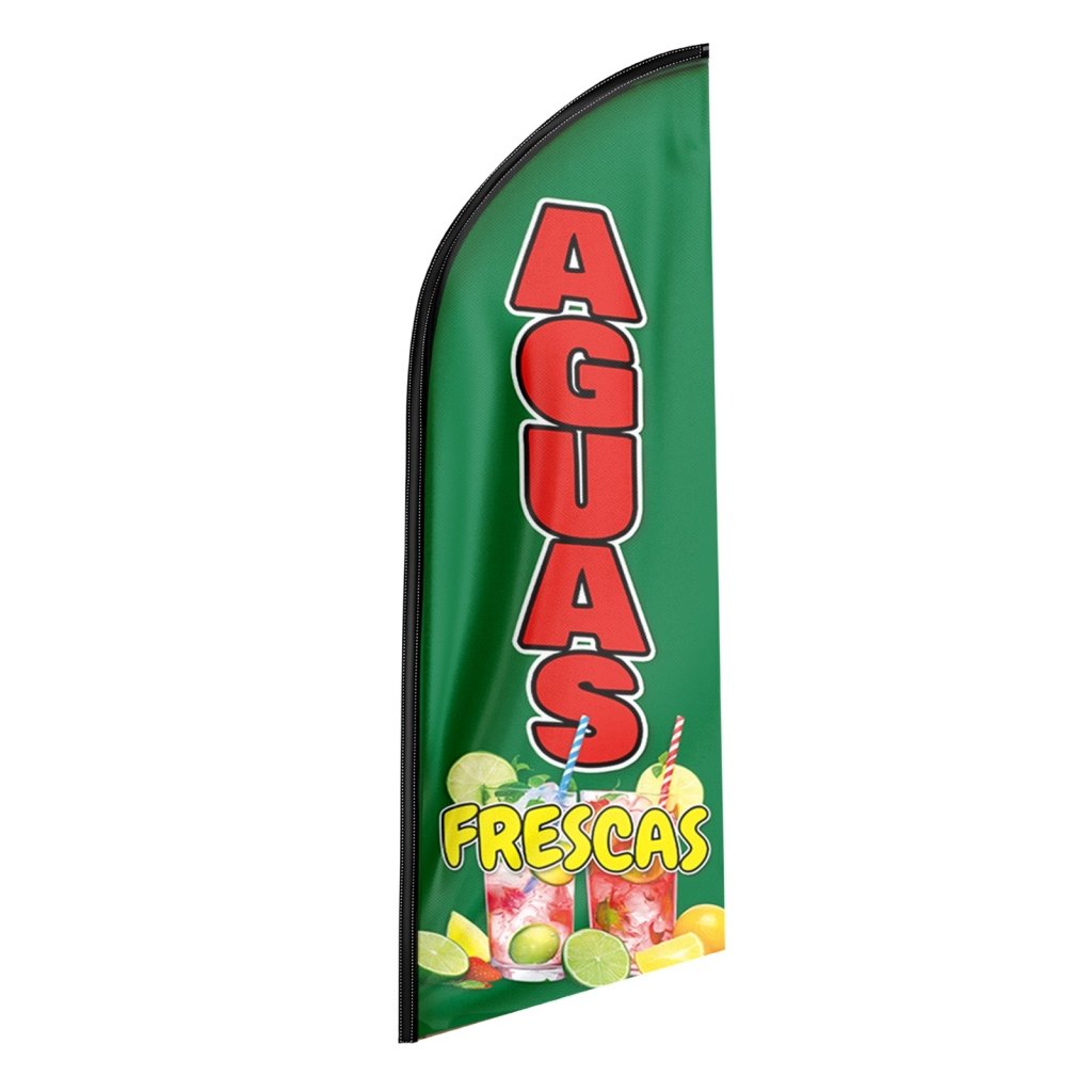 8FT Aguas Frescas Advertising Swooper Flag (Flagpole Not Included 3.4)