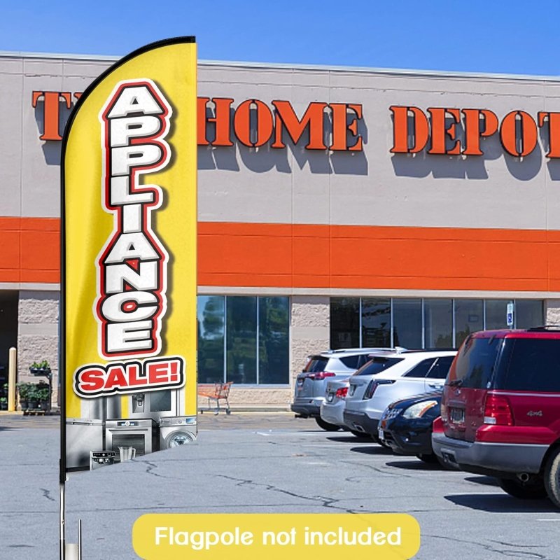 8FT Appliance Sale Advertising Swooper Flag(Flagpole Not Included 3.4)