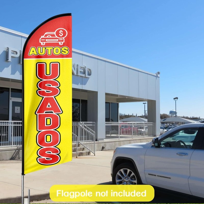 8FT Autos Usados Advertising Swooper Flag(Flagpole Not Included 3.4)