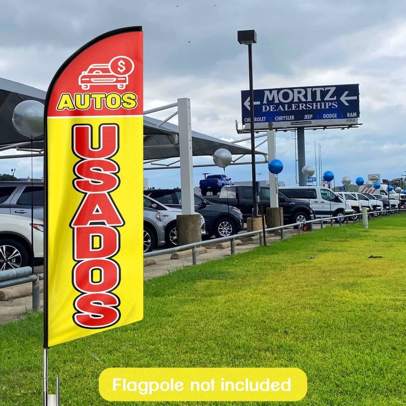 8FT Autos Usados Advertising Swooper Flag(Flagpole Not Included 3.4)