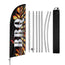 8FT Barbecue Banner 01 Feather Flag with Stainless Steel Pole Kit(2m flag set)