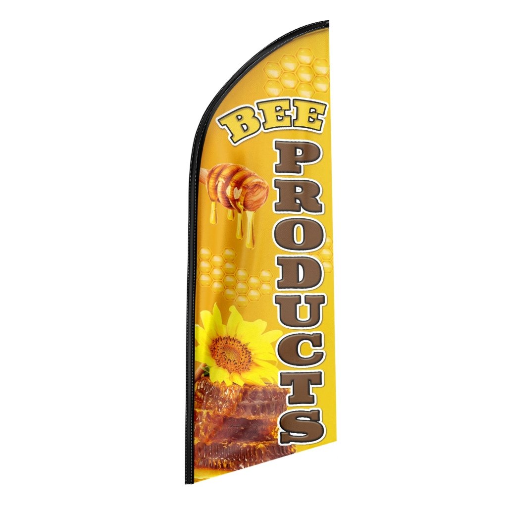 8FT Bee Products Advertising Swooper Flag (Flagpole Not Included 3.4)