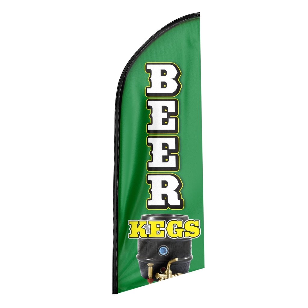 8FT Beer Kegs Advertising Swooper Flag (Flagpole Not Included 3.4)