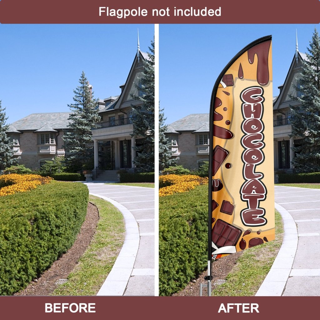 8FT Chocolate Swooper Flag (Flagpole Not Included 3.4)