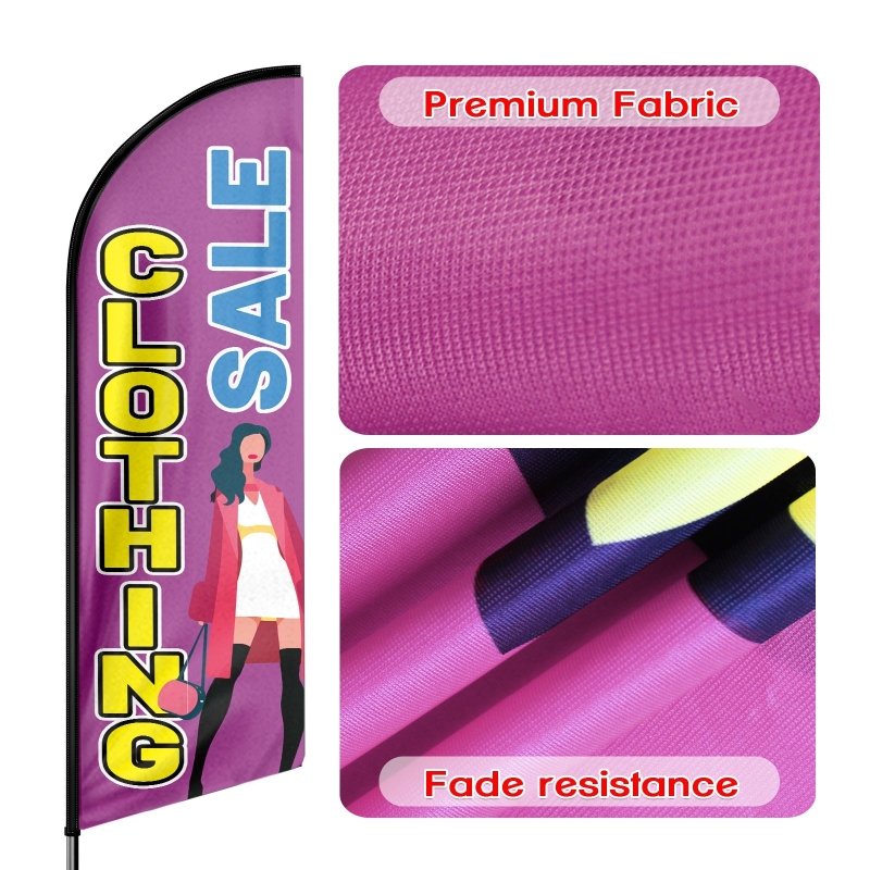 8FT Clothing Flag With Polyester Vivid Color and Fade Proof Clothing(Flagpole Not Included 3.4)