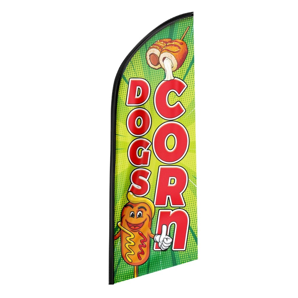 8FT Corn Dogs Swooper Flag (Flagpole Not Included 3.4)