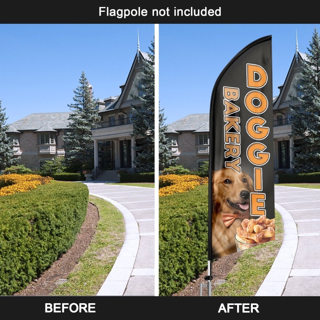 8FT Doggie Bakery Swooper Flag(Flagpole Not Included 3.4)