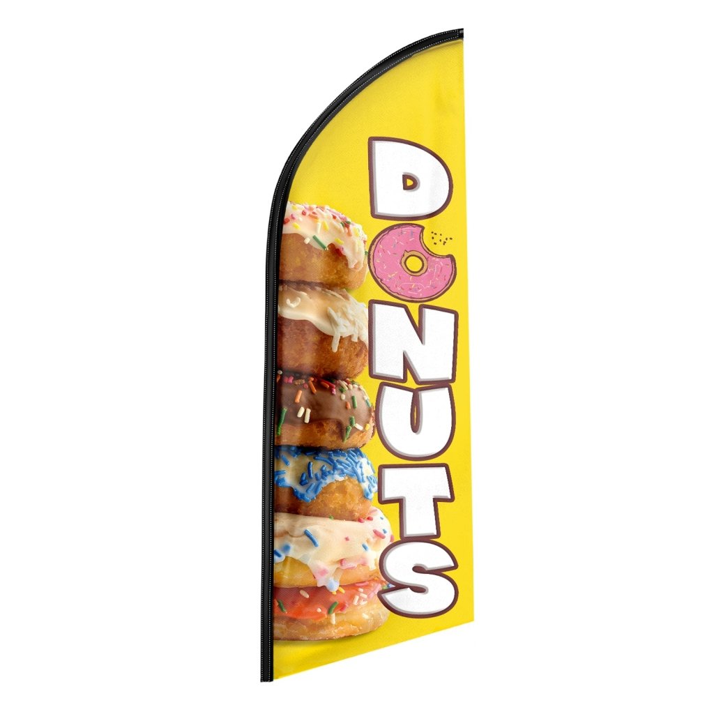 8FT Donuts Advertising Swooper Flag (Flagpole Not Included 3.4)