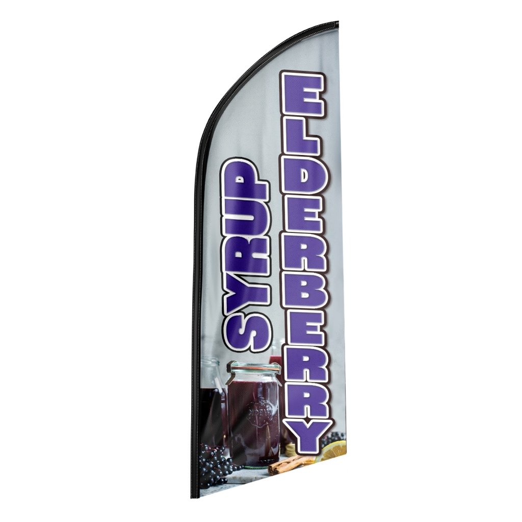 8FT Elderberry Syrup Advertising Swooper Flag (Flagpole Not Included 3.4)