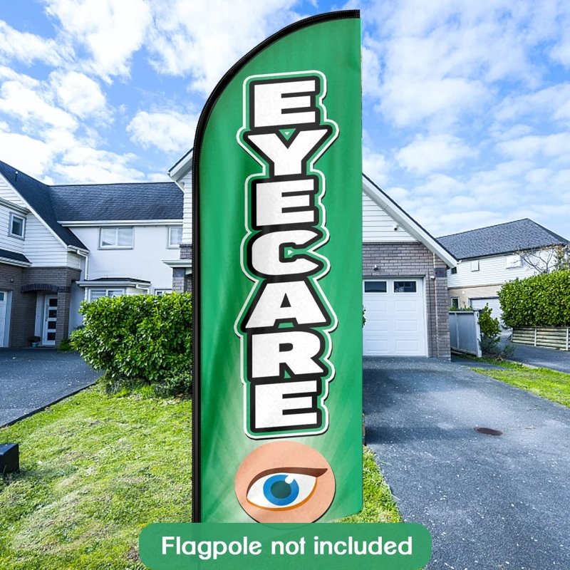 8FT Eyecare Advertising Swooper Flag(Flagpole Not Included 3.4)