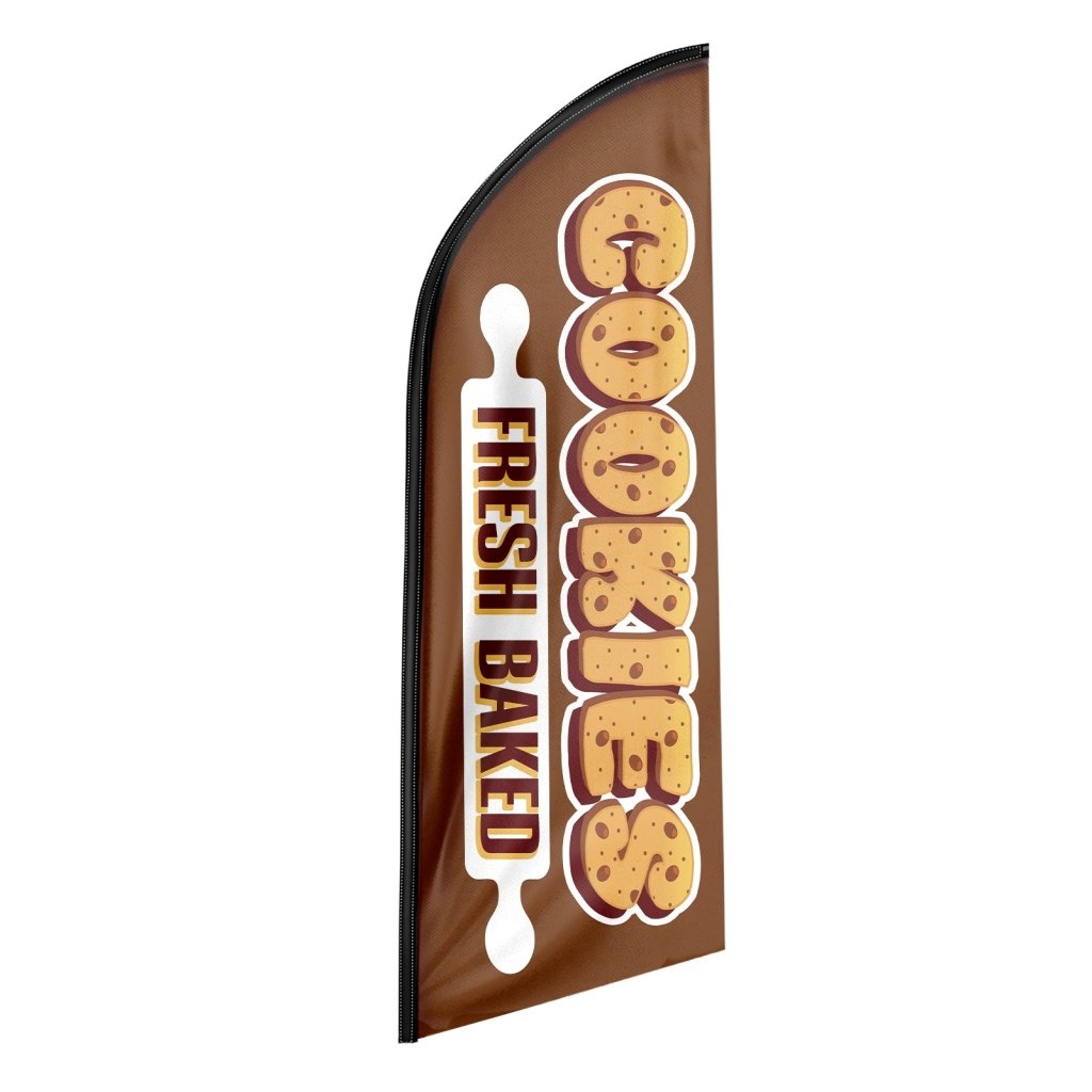 8FT Fresh Baked Cookies Advertising Swooper Flag (Flagpole Not Included 3.4)