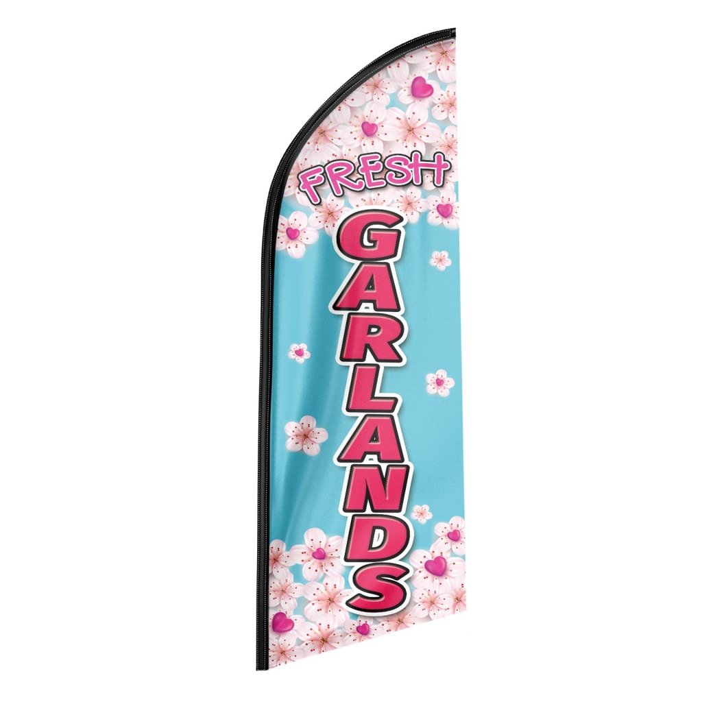 8FT Fresh Garlands Swooper Flag(Flagpole Not Included 3.4)