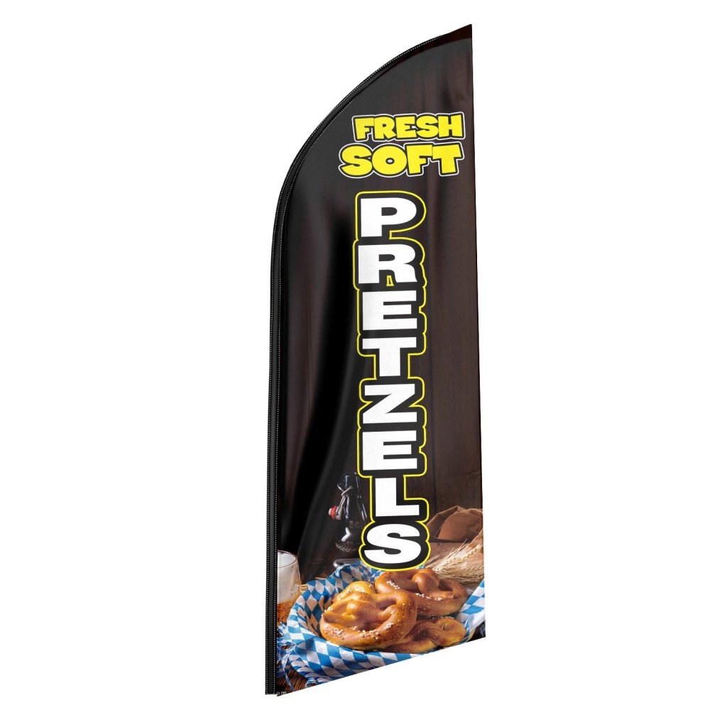 8FT Fresh Soft Pretzels Swooper Flag (Flagpole Not Included 3.4)