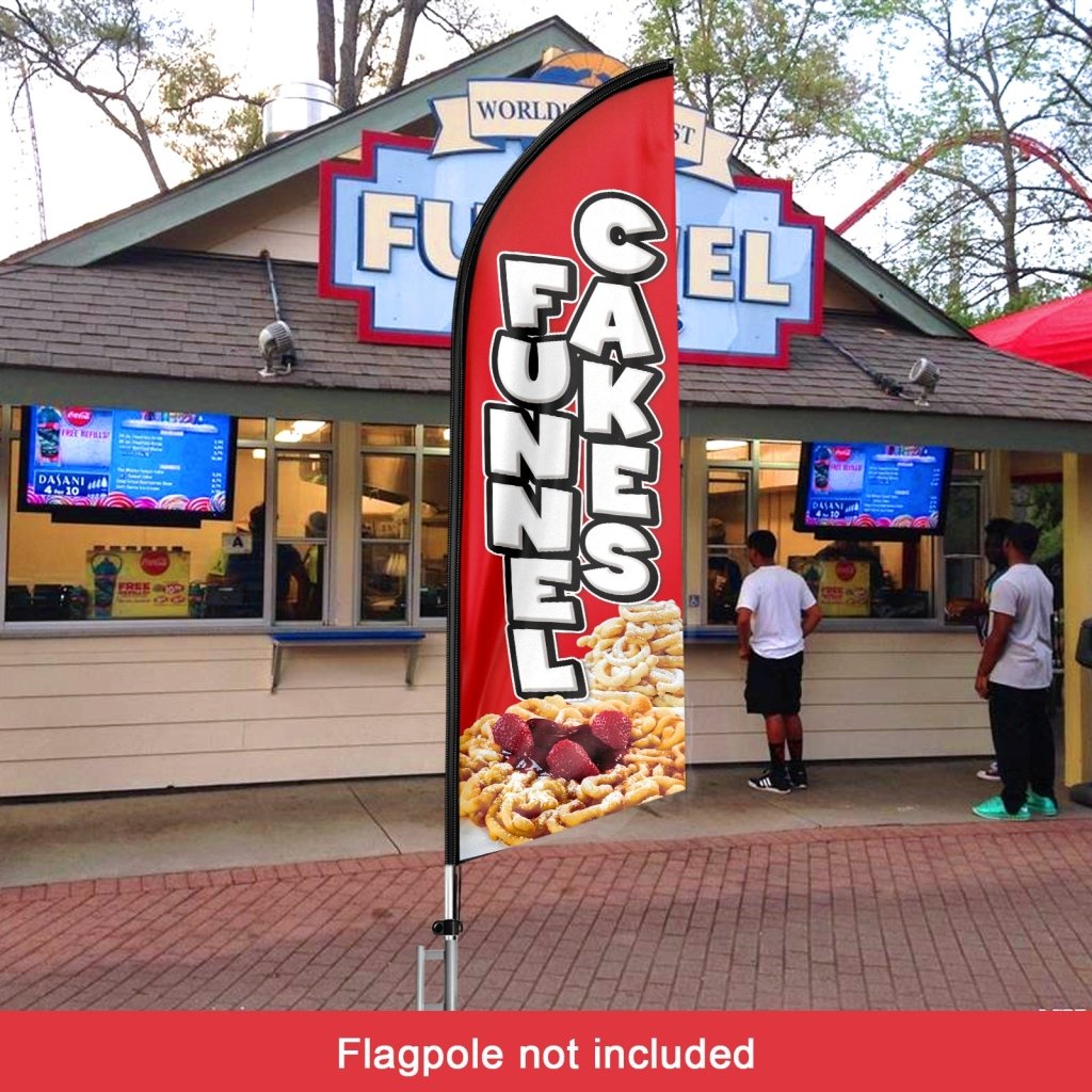 8FT Funnel Cakes Swooper Flag (Flagpole Not Included 3.4)