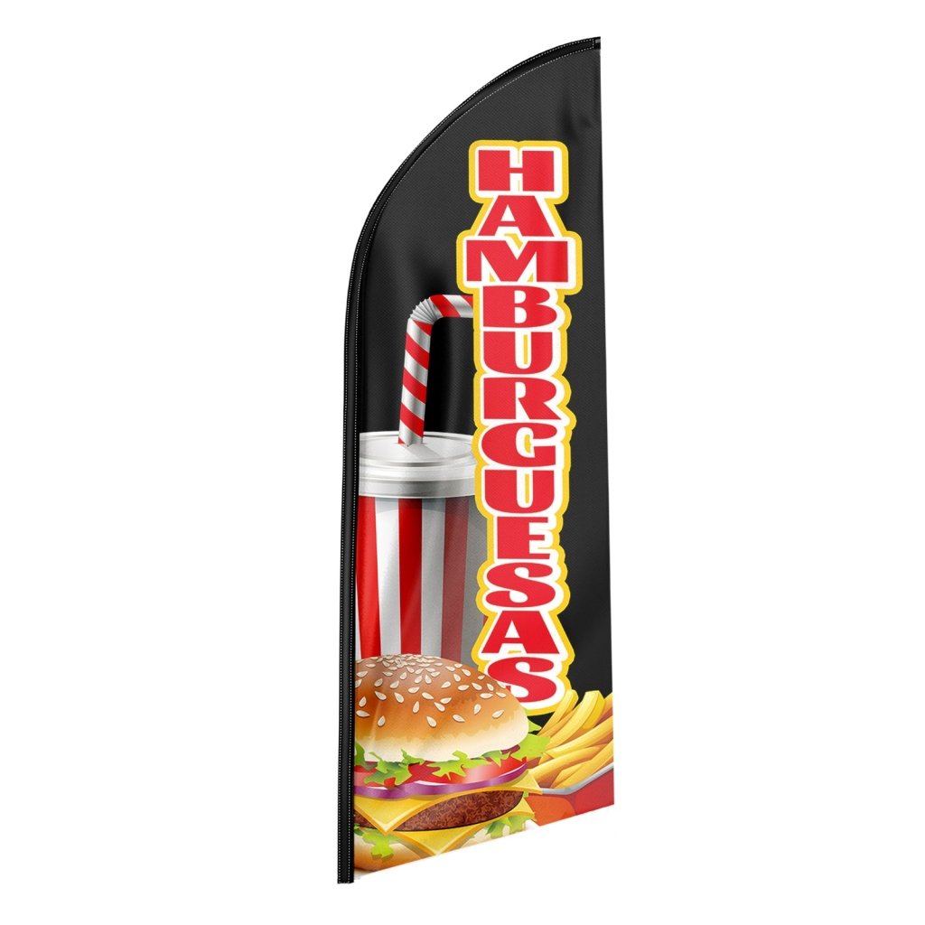 8FT Hamburguesas Swooper Flag (Flagpole Not Included 3.4)