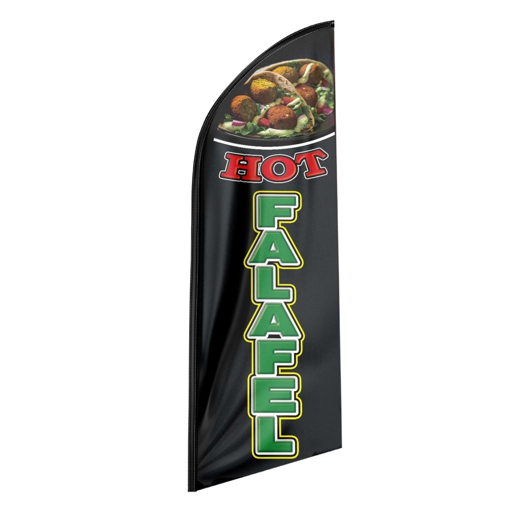 8FT Hot Falafel Advertising Swooper Flag(Flagpole Not Included 3.4)